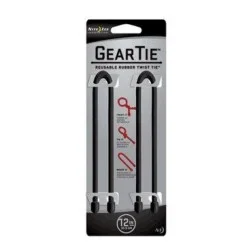 NiteIze Gear Tie&reg; Reusable Rubber Twist Tie 12 in. - 2 Pack